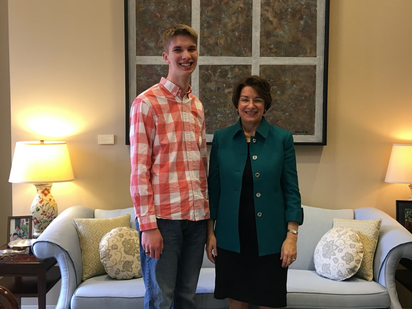 Senator Klobuchar and the author at Klobuchar’s Breakfast in DC the week of President Trump’s inauguration.